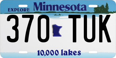 MN license plate 370TUK