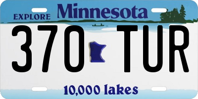 MN license plate 370TUR