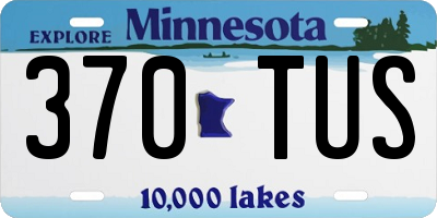 MN license plate 370TUS