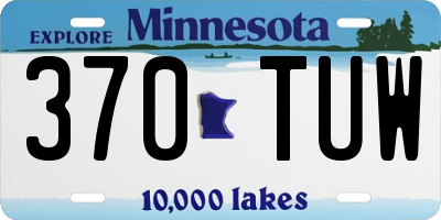 MN license plate 370TUW
