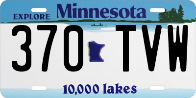 MN license plate 370TVW