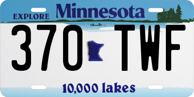 MN license plate 370TWF