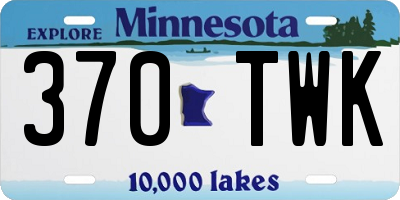 MN license plate 370TWK