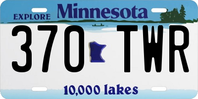 MN license plate 370TWR