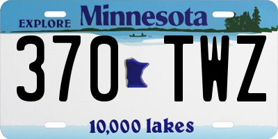 MN license plate 370TWZ