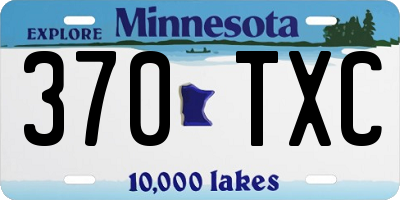 MN license plate 370TXC