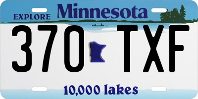 MN license plate 370TXF