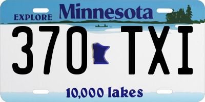 MN license plate 370TXI