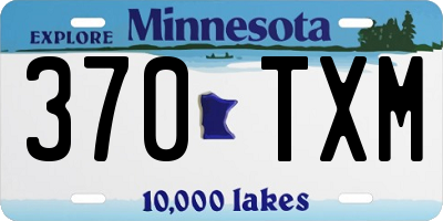 MN license plate 370TXM