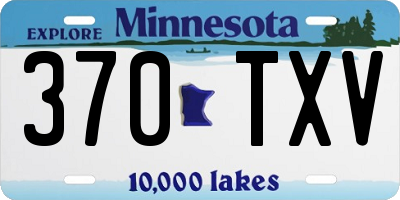 MN license plate 370TXV