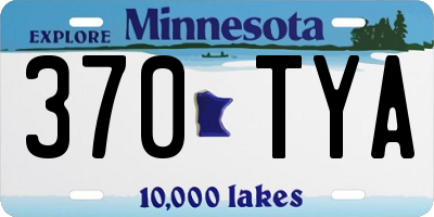 MN license plate 370TYA