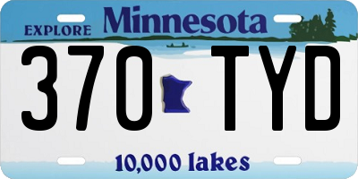 MN license plate 370TYD