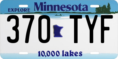 MN license plate 370TYF