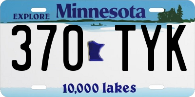 MN license plate 370TYK