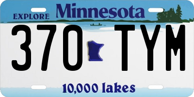 MN license plate 370TYM
