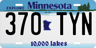 MN license plate 370TYN