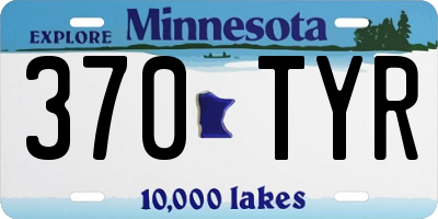 MN license plate 370TYR