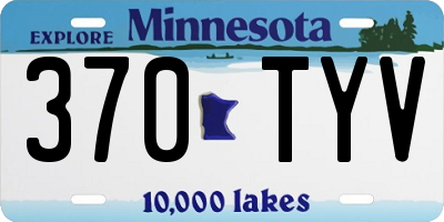 MN license plate 370TYV
