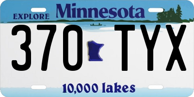 MN license plate 370TYX