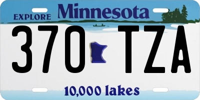 MN license plate 370TZA