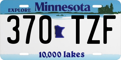 MN license plate 370TZF