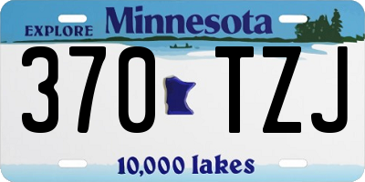 MN license plate 370TZJ