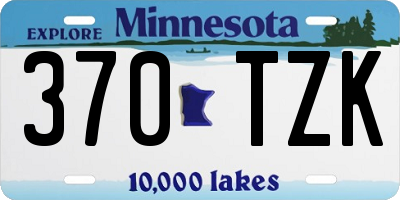 MN license plate 370TZK