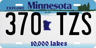 MN license plate 370TZS