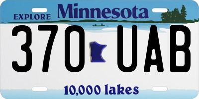 MN license plate 370UAB