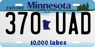 MN license plate 370UAD