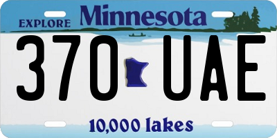MN license plate 370UAE