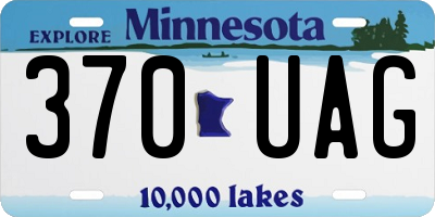 MN license plate 370UAG