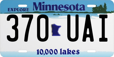 MN license plate 370UAI