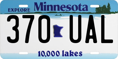MN license plate 370UAL