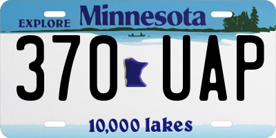 MN license plate 370UAP