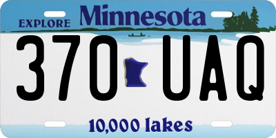MN license plate 370UAQ