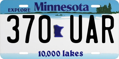 MN license plate 370UAR