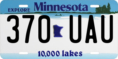 MN license plate 370UAU