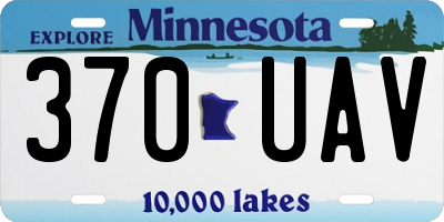 MN license plate 370UAV