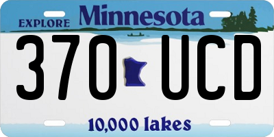 MN license plate 370UCD