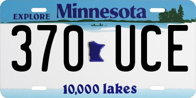 MN license plate 370UCE
