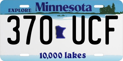 MN license plate 370UCF