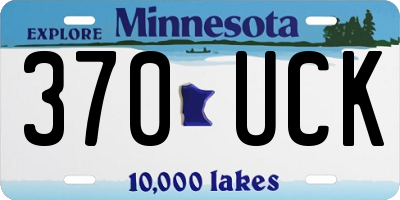 MN license plate 370UCK
