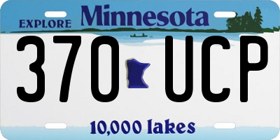 MN license plate 370UCP