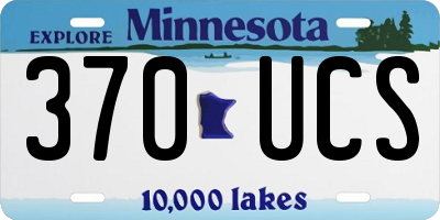 MN license plate 370UCS
