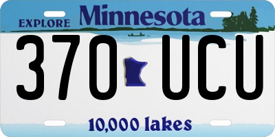 MN license plate 370UCU