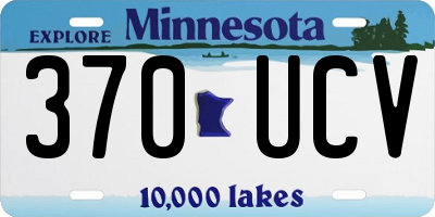 MN license plate 370UCV