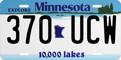 MN license plate 370UCW