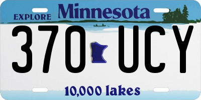 MN license plate 370UCY