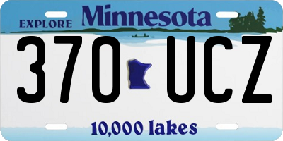 MN license plate 370UCZ